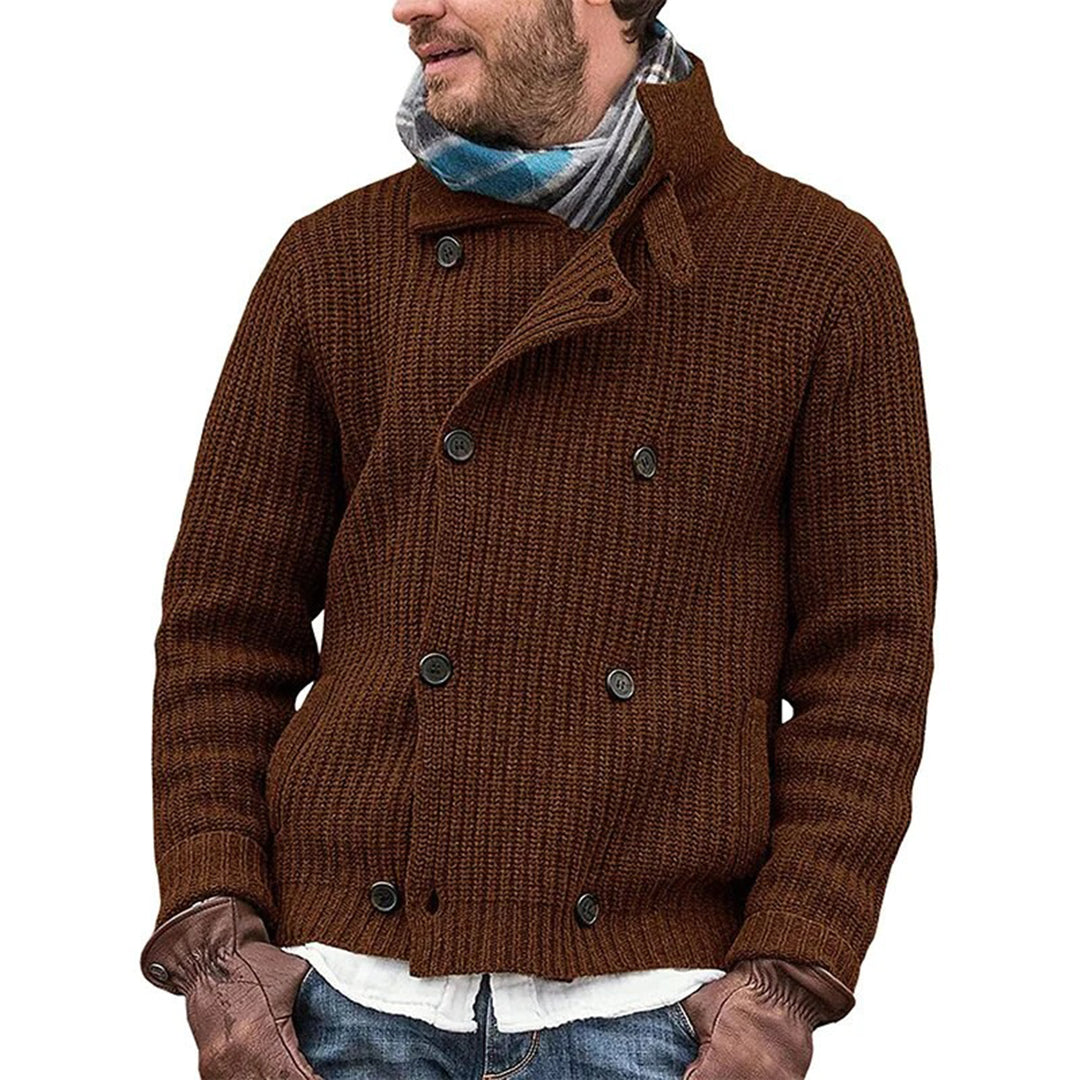 Herren-Strick-Cardigan - Warm und Doppelreihig