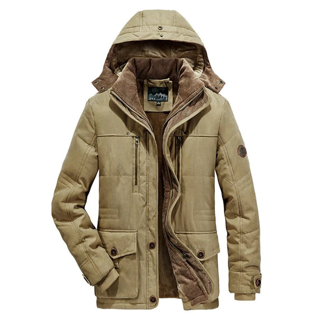 Parka de invierno acolchado para hombre - cortavientos y con múltiples bolsillos