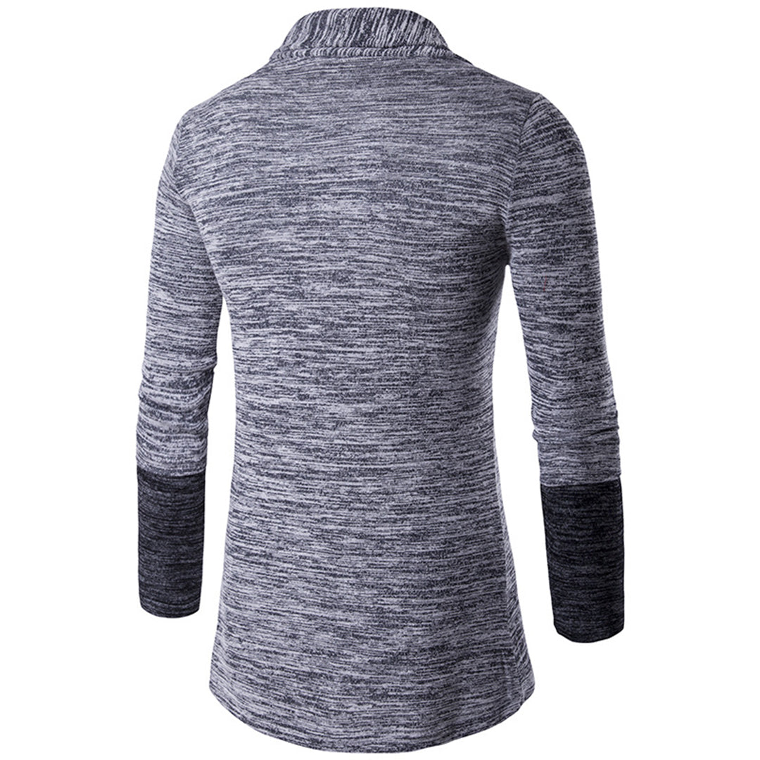 Herren-Zweifarbiger Cardigan - Offene Front Stil