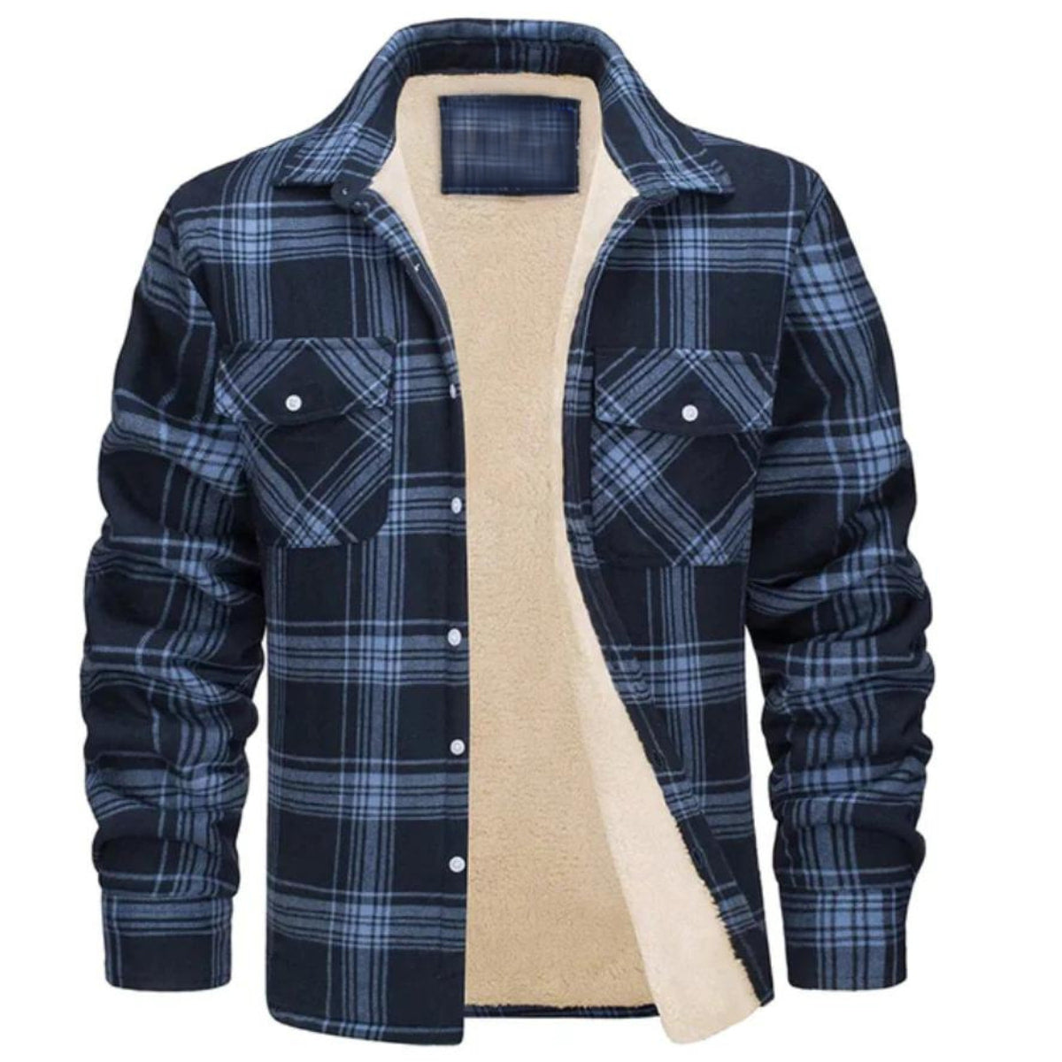 Heren geruite winterjas - gevoerde casual stijl