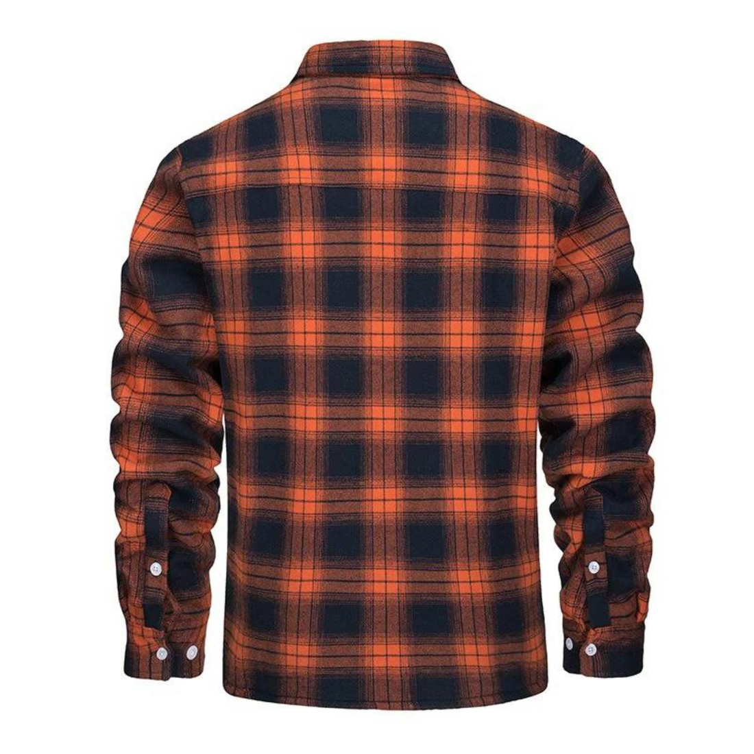 Men's Checked Winter Jacket - Lined Casual Style
