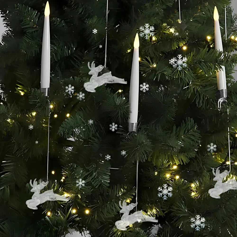 Set de Velas de Árbol de Navidad - LED sin Llama con Control Remoto