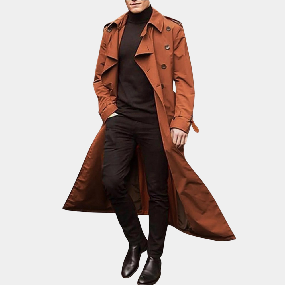 Men's Waterproof Trench Coat – Comfortable Long Outerwear