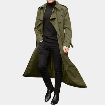 Herren Wasserdichter Trenchcoat – Gemütliche lange Oberbekleidung