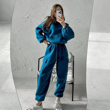 Damen Trainingsanzug Set - Kapuzenpullover & Jogginghose