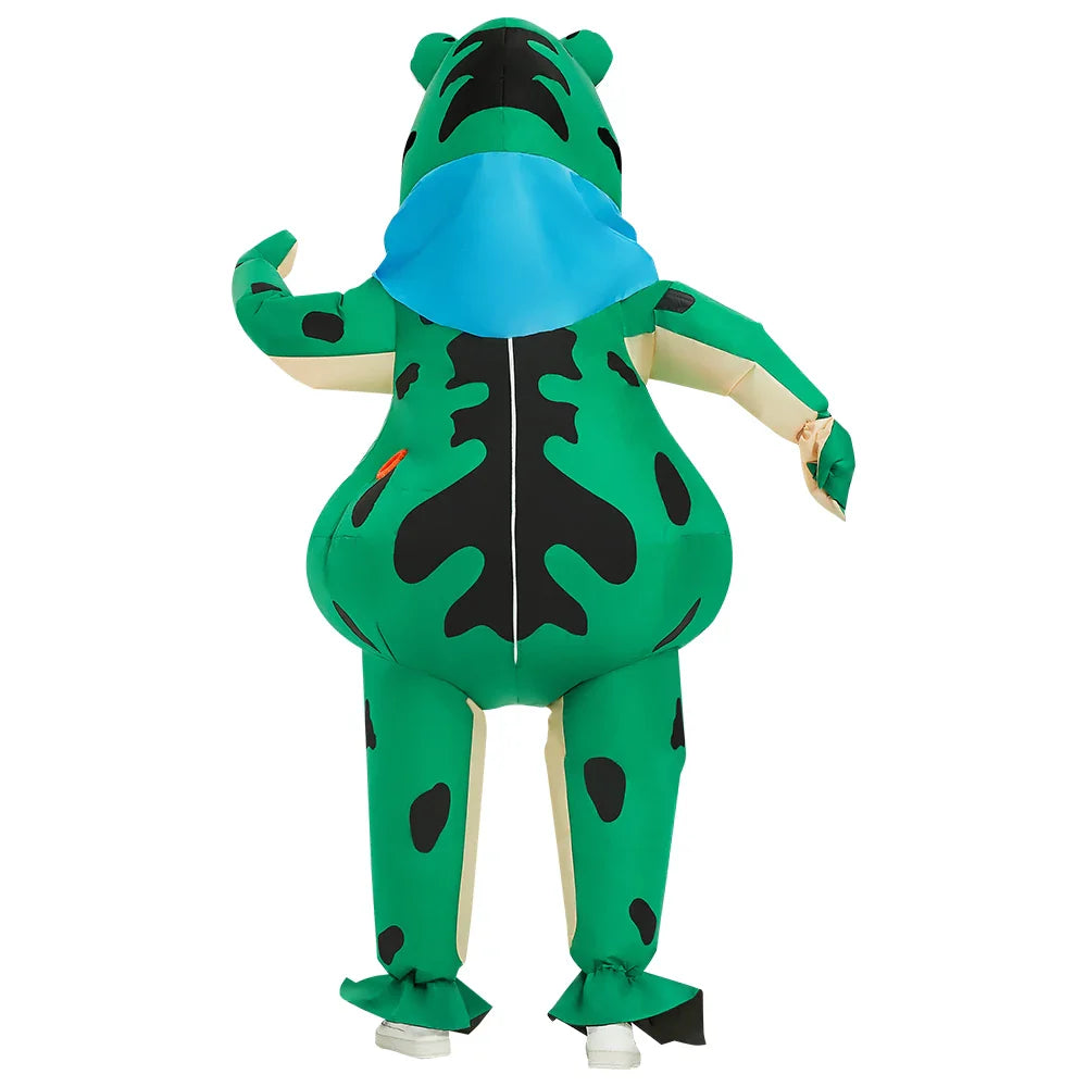 Unisex uppblåsbar groda jumpsuit - djur Halloween kostym