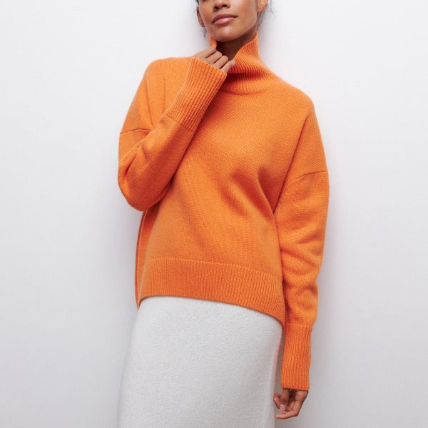 Damen Strickpullover - Rollkragen & lockere Passform
