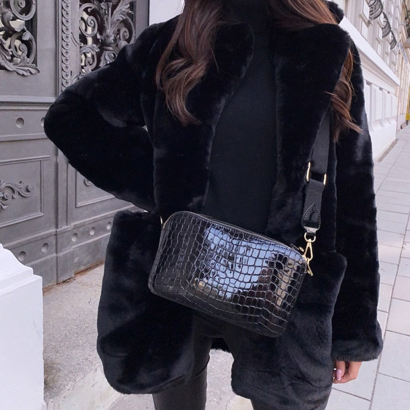 Damen Wintermantel - Oversized mit Reverskragen