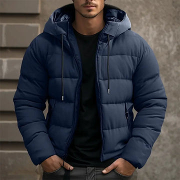 Herren Isolierte Pufferjacke - Kapuzen-Wintermantel