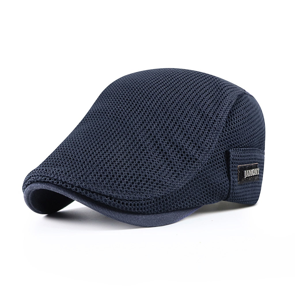 Men's Flat Cap - Lightweight with Breathable Mesh