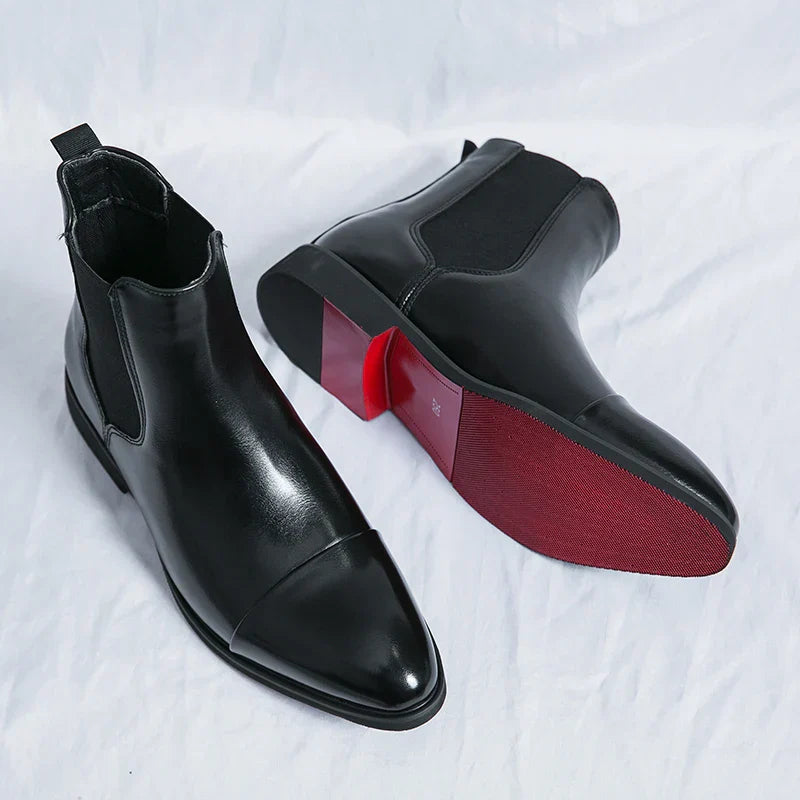 Men's Chelsea Ankle Boots - Toe Cap & Slip-On Shoes
