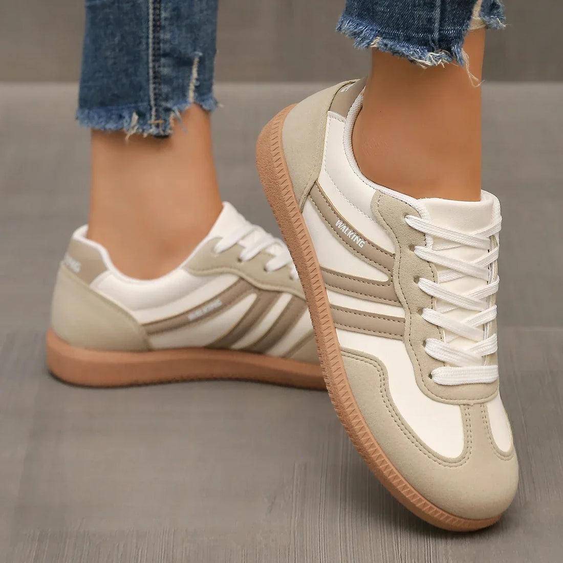 Bekväma lätta walkingsneakers för dam