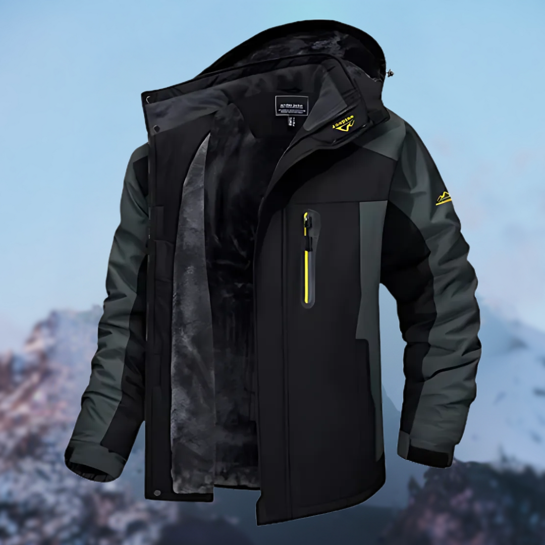 Men's Winter Hooded Jacket - Waterproof & Multi-pocket