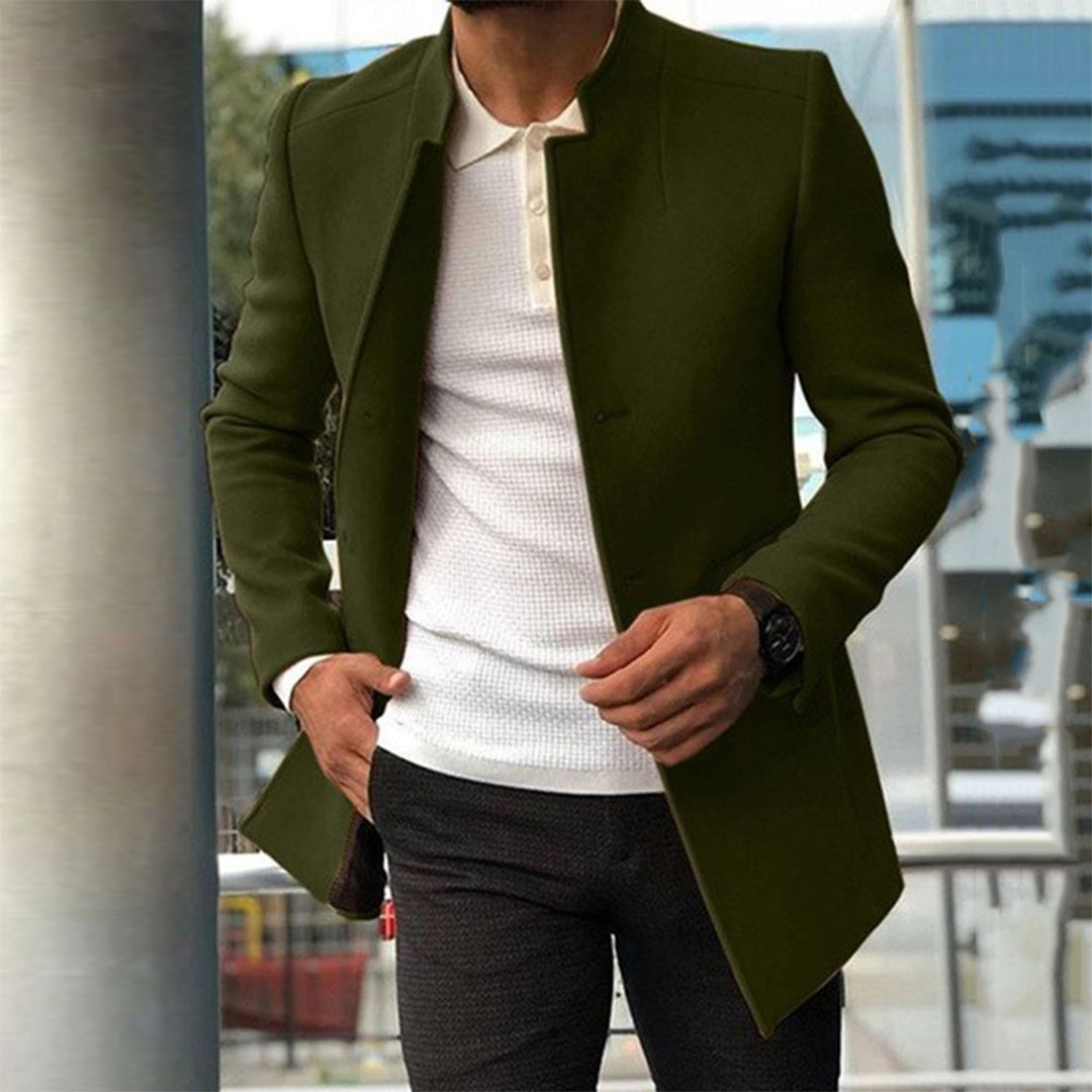 Men's Winter Coat - Stand Collar & Tailored Fit