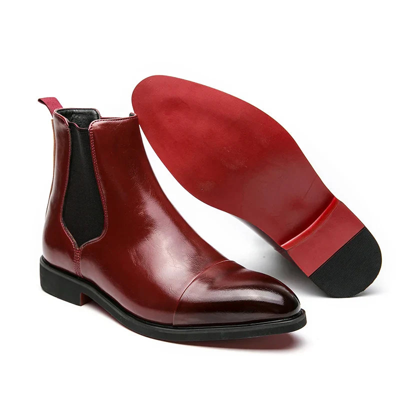Men's Chelsea Ankle Boots - Toe Cap & Slip-On Shoes