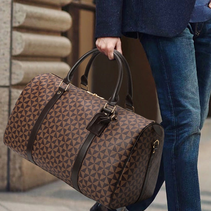 Herren Reisetasche mit Geometrischem Muster - Klassischer Weekender