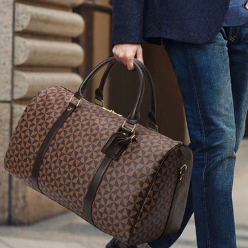 Herren Reisetasche mit Geometrischem Muster - Klassischer Weekender