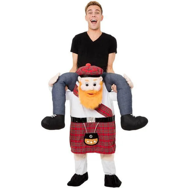 Herrarnas Huckepack Halloween Kostym - Bär Mig Overall