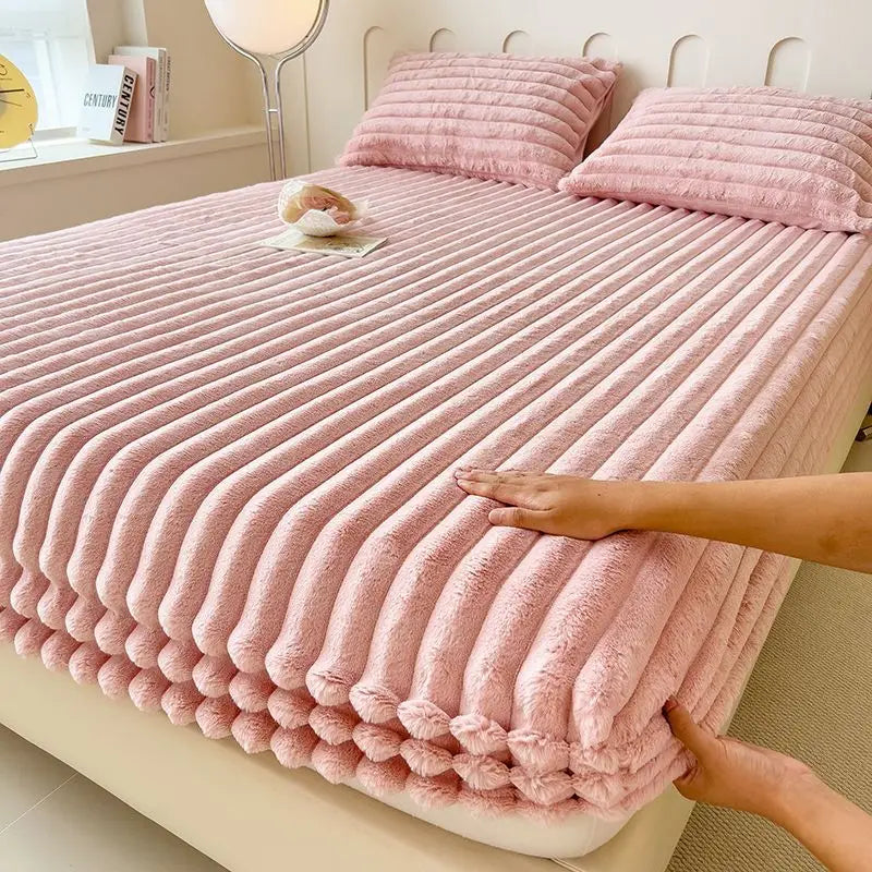 Geripptes Spannbettlaken – Kuscheliges Tiefes Matratzentuch