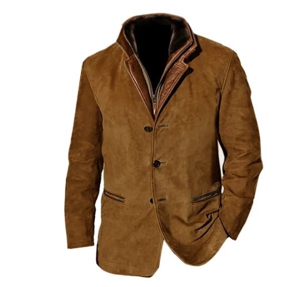 Herren Sakko im Lagenlook – Mit Stehkragen und Revers