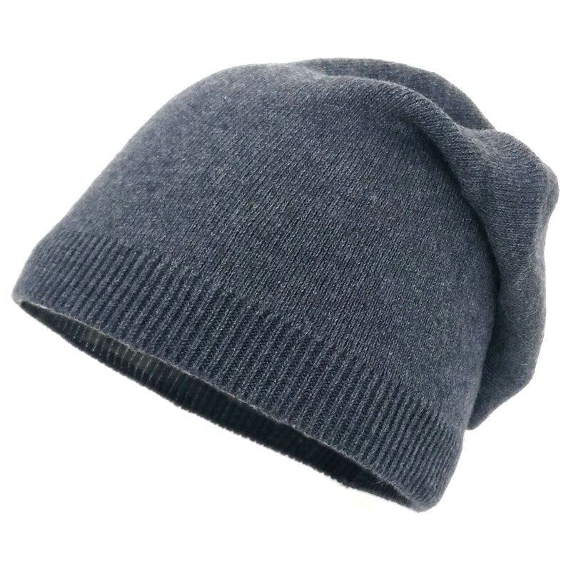 Women's Light Ribbed Knitted Beanie - Soft & Slouchy