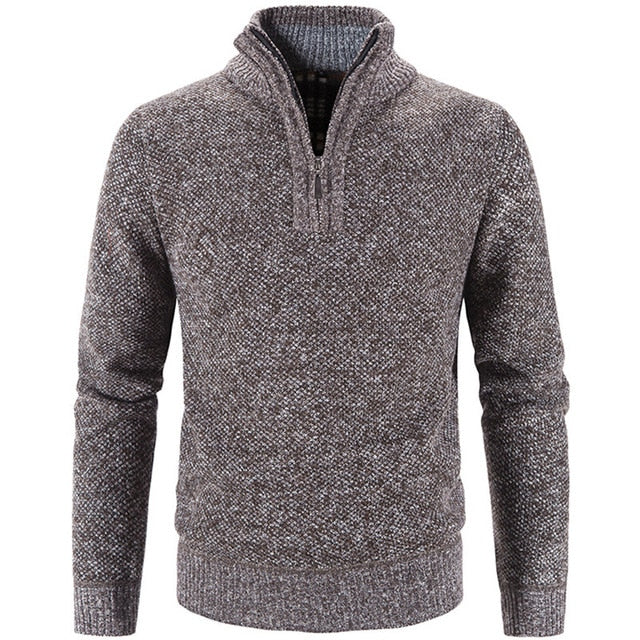 Warmer Rollkragenpullover mit Halbem Reißverschluss für Herren | Adrian