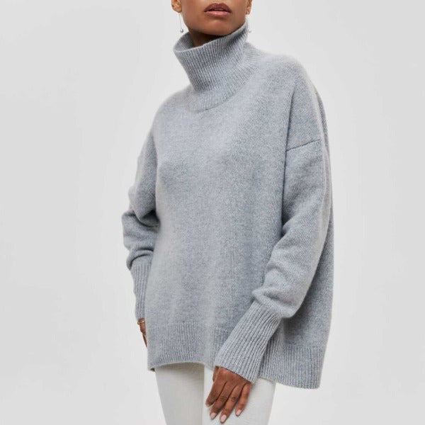 Damen Strickpullover - Rollkragen & lockere Passform