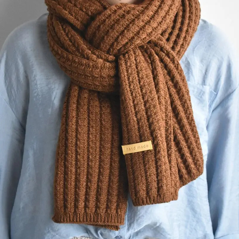 Unisex-Strickschal – Weicher Rippstrick