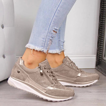 Stilvolle Orthopädische Atmungsaktive Sneakers mit Reißverschluss für Damen