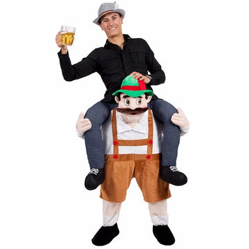 Herrarnas Huckepack Halloween Kostym - Bär Mig Overall