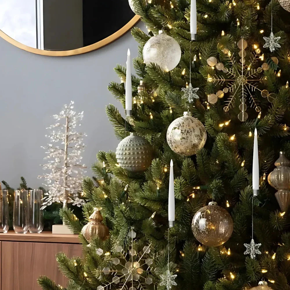 Set de Velas de Árbol de Navidad - LED sin Llama con Control Remoto