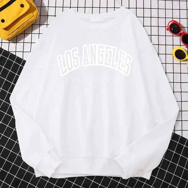 Women's sweatshirt in plus size - Los Angeles California print