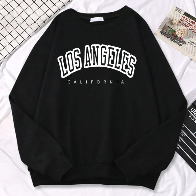 Damen-Sweatshirt in Übergröße - Los Angeles California-Print