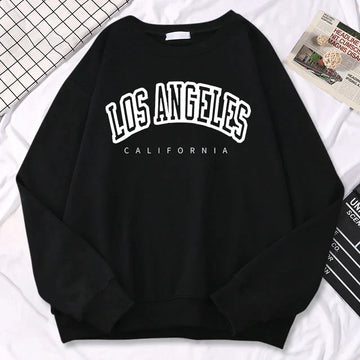 Damen-Sweatshirt in Übergröße - Los Angeles California-Print