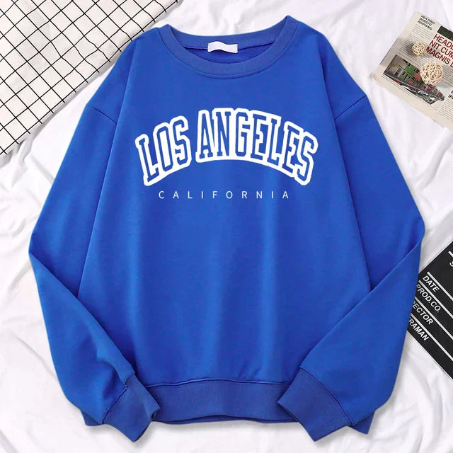 Damen-Sweatshirt in Übergröße - Los Angeles California-Print