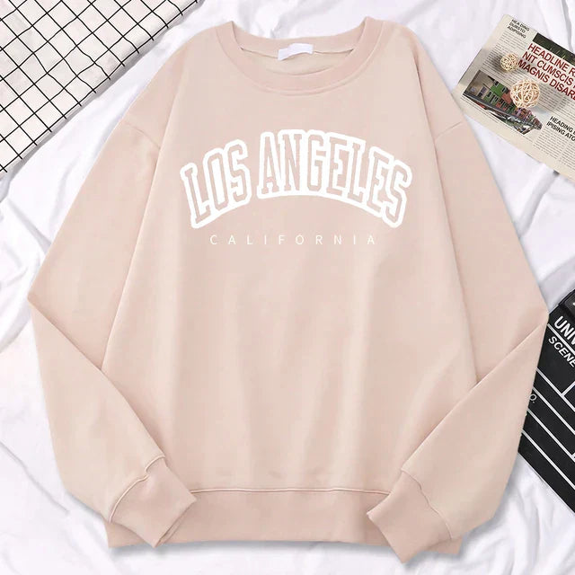 Women's sweatshirt in plus size - Los Angeles California print