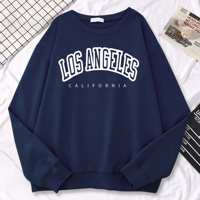 Women's sweatshirt in plus size - Los Angeles California print