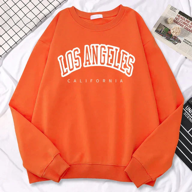 Women's sweatshirt in plus size - Los Angeles California print