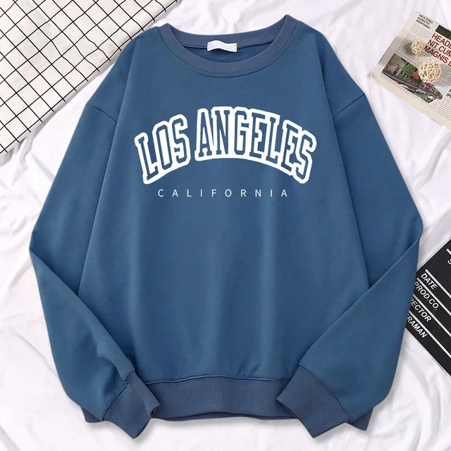 Women's sweatshirt in plus size - Los Angeles California print