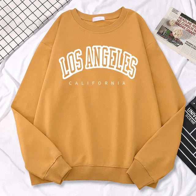 Women's sweatshirt in plus size - Los Angeles California print