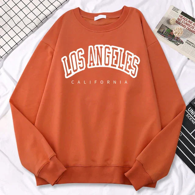 Women's sweatshirt in plus size - Los Angeles California print