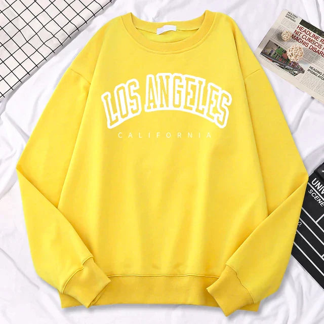 Women's sweatshirt in plus size - Los Angeles California print