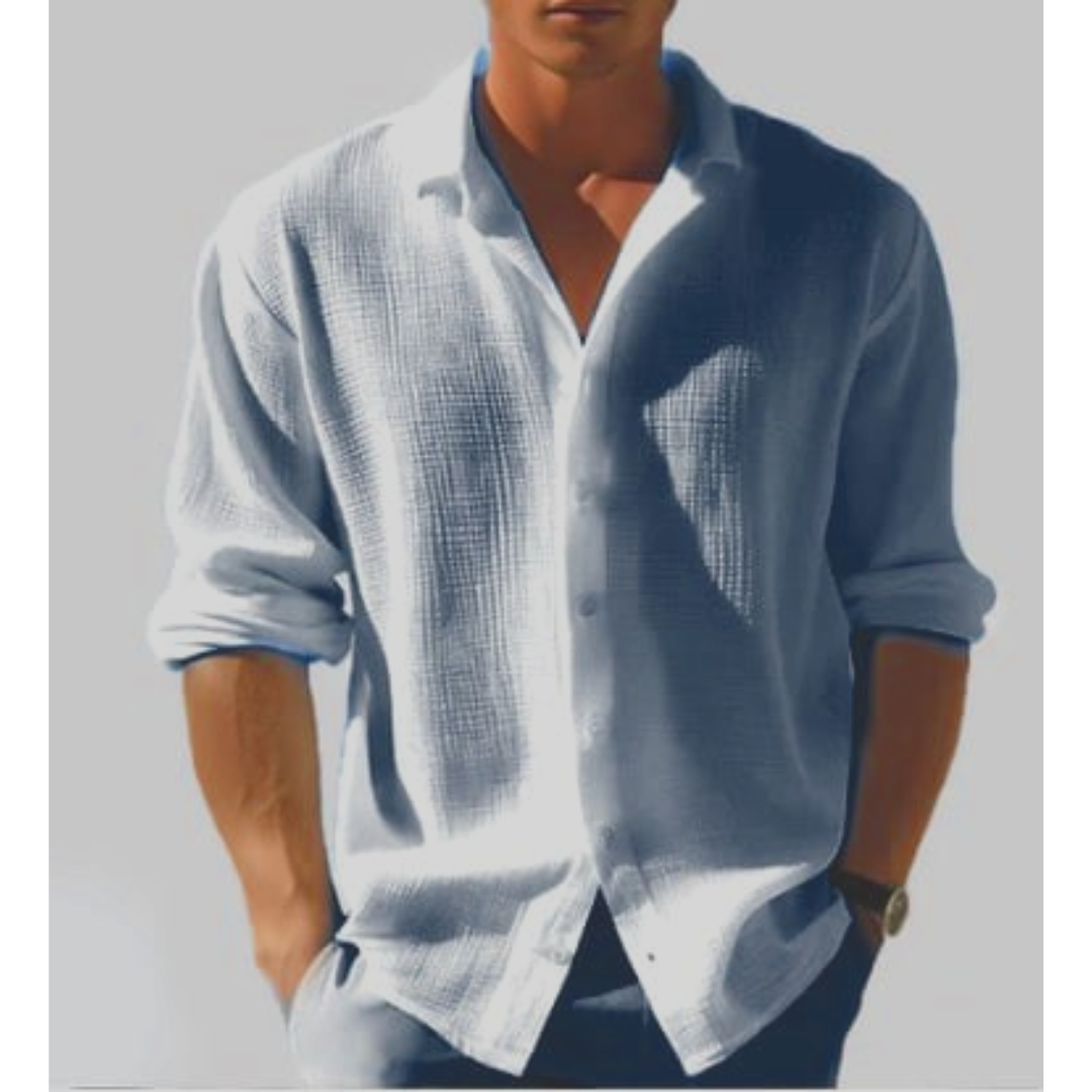 Herren Leinenhemd - Leicht & Button-Down