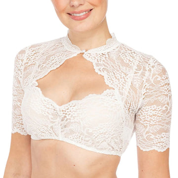 Damen Spitzen-Top - Stehkragen Oktoberfest-Outfit