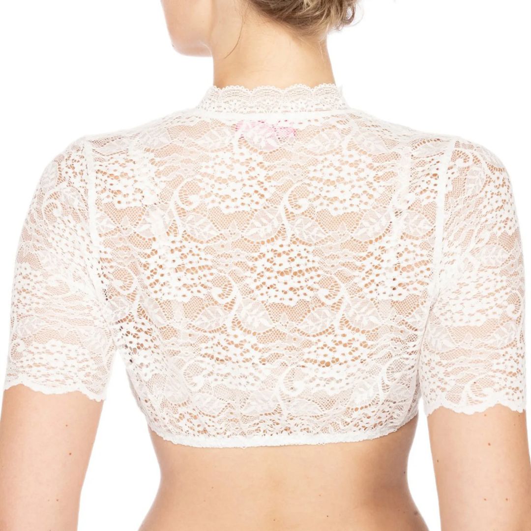 Women's lace top - stand-up collar Oktoberfest outfit