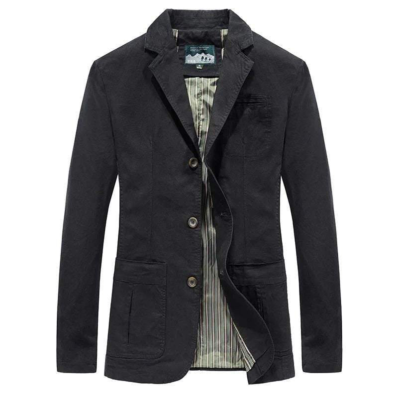 Herren Sakko Jacke - Kerbkragen mit Aufgesetzter Tasche