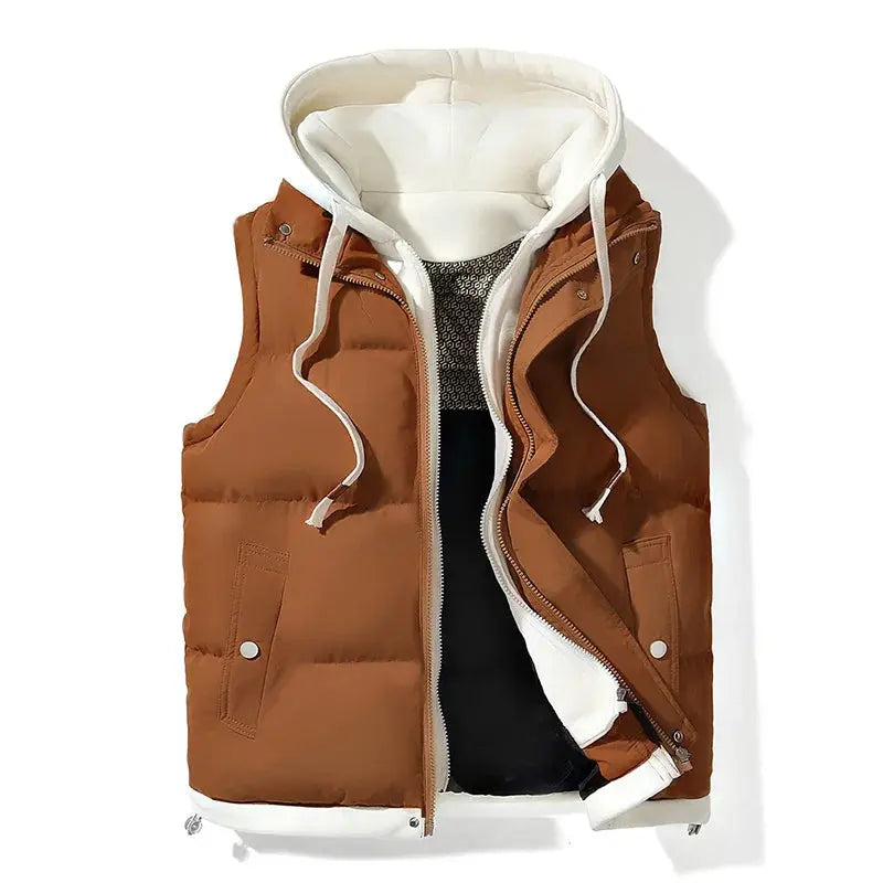 Herren Wasserdichte Puffer Gilet - Mit Kapuze und Taschen