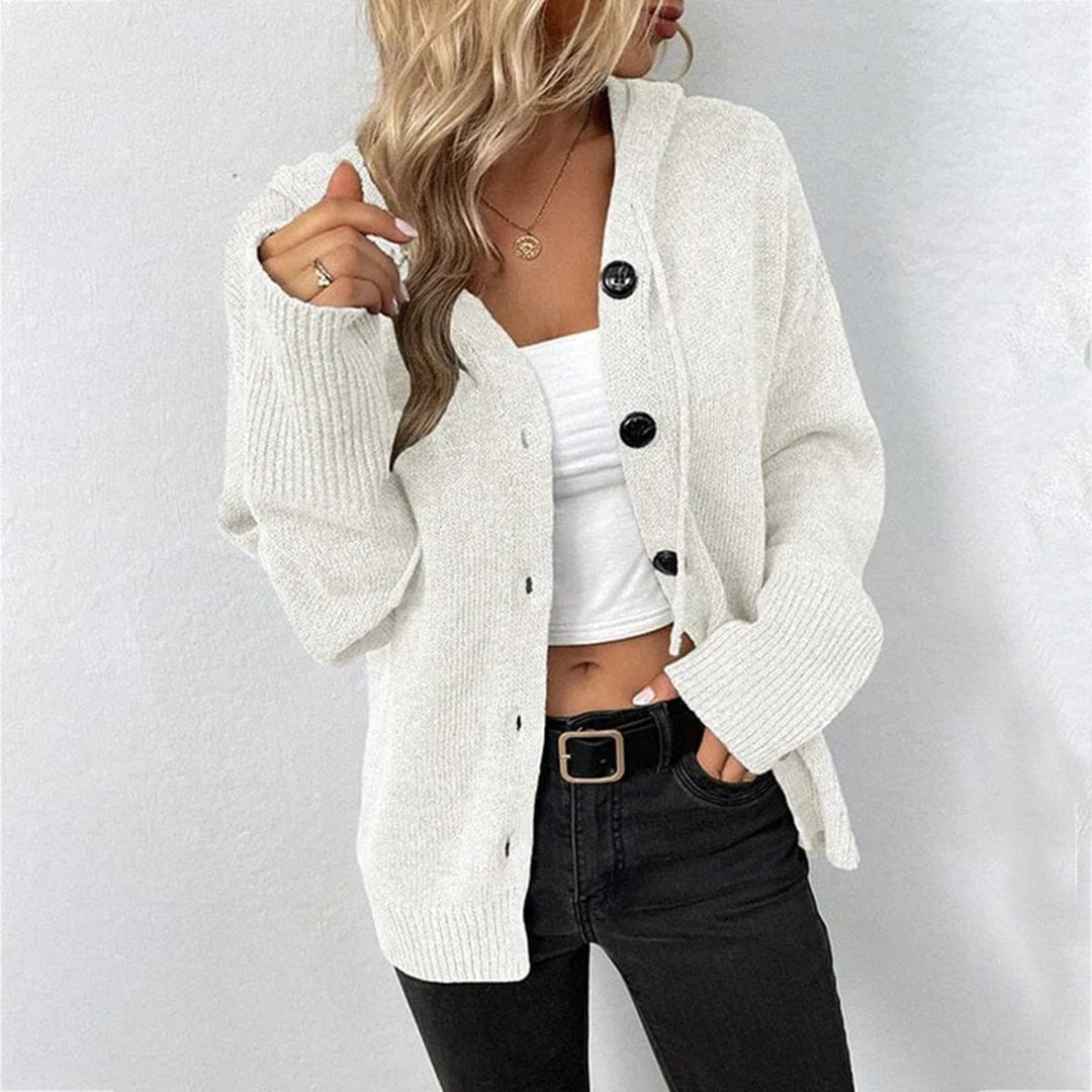 Damen Strickjacke mit Kapuze – Bequem & lockere Passform