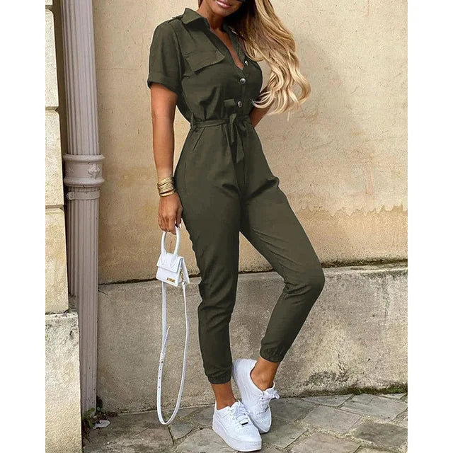 Stilvoller Jumpsuit mit Knopfleiste für Damen | Elodie