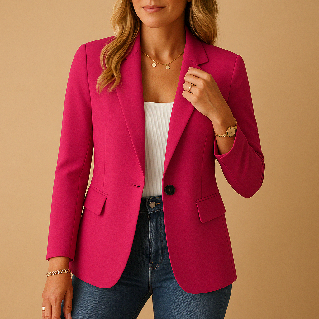 Damen Blazer mit Passform - Einzelknopf mit Pattentaschen